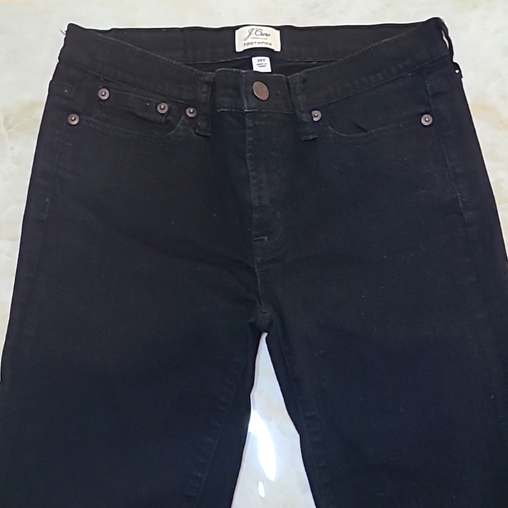 J. Crew Toothpick Denim Jean, Black 28 Tall-Style B1284 - Picture 2 of 10